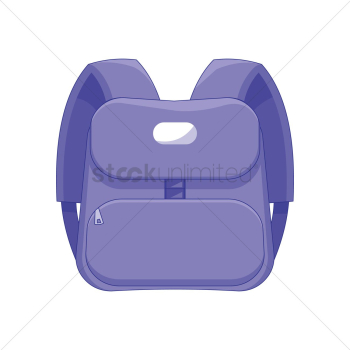 School bag over a white background School bag over a white background