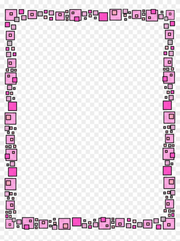 School Border Design Clipart - Pink Png Photo Frames