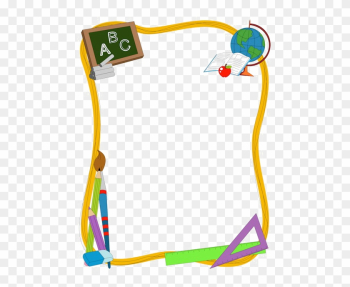 School Border Png Clipart - Border Design For Project