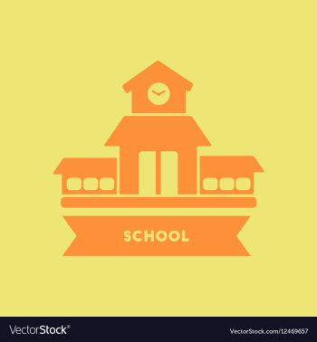 School building vector image School building vector image