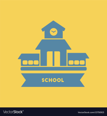 School building vector image School building vector image