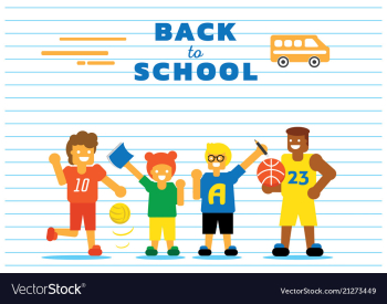 School bus back to school background design vector image School bus back to school background design vector image