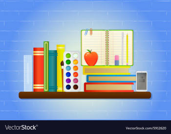 School education items vector image School education items vector image