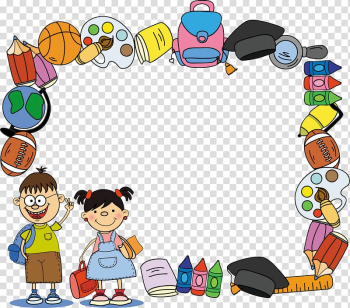 School Frames , VETORES transparent background PNG clipart