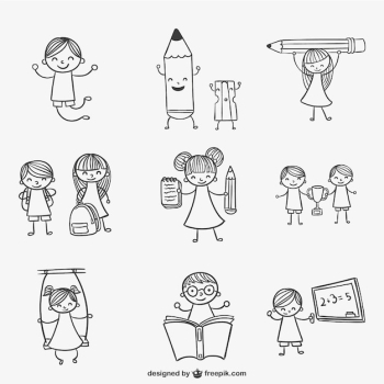 School kids doodles School kids doodles