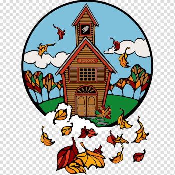 School Student Autumn , Fall Cartoon transparent background PNG clipart