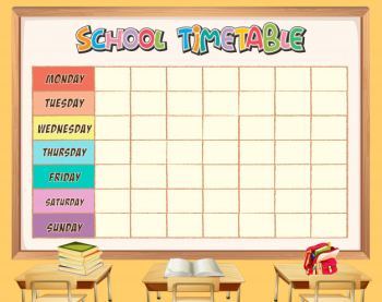 School timetable template Free Vector School timetable template Free Vector