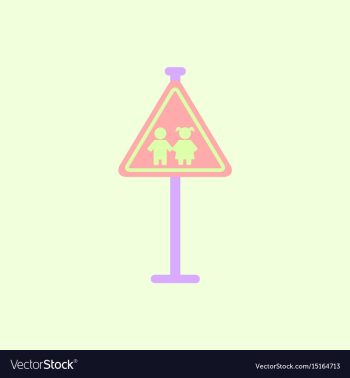 School warning road sign kids road symbol vector image School warning road sign kids road symbol vector image