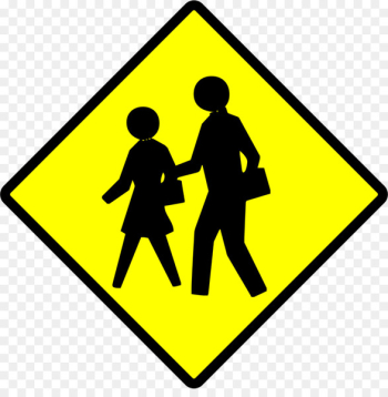 School zone Traffic sign Warning sign - Road Sign 