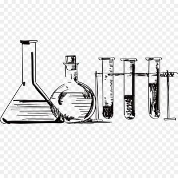 Science Biology Mathematics Laboratory Drawing - Chemical tests Bottle 