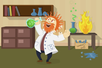 Science cartoon background, mad scientist | Free PSD - rawpixel Science cartoon background, mad scientist | Free PSD - rawpixel