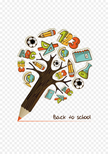 Science education Creativity - Vector pencil tree Science education Creativity - Vector pencil tree