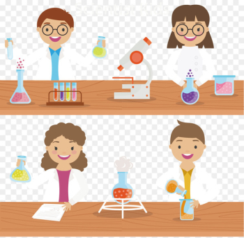 Scientist Cartoon Science - Vector hand-drawn cartoon scientist 