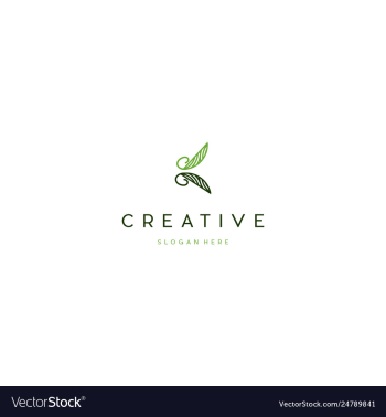 Scissor naturally creative business logo vector image Scissor naturally creative business logo vector image
