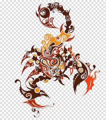 Scorpion Zodiac Astrological sign Capricorn, Abstract creative animals transparent background PNG clipart