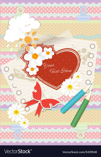 Scrapbook elements vector image Scrapbook elements vector image