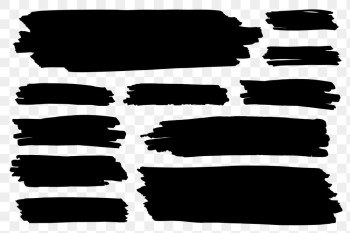 Scribbled brush black banners png sticker collection Scribbled brush black banners png sticker collection