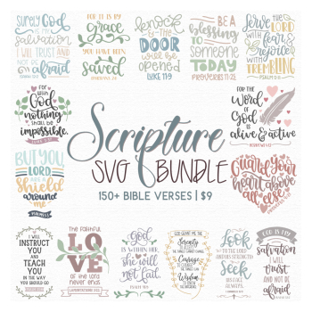Scripture SVG Bundle | 150+ Bible Verse SVG Cut Files | Lovesvg.com