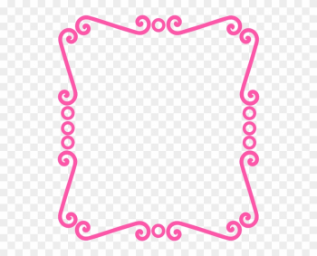 Scroll Frame Clipart - Pink Text Box Transparent