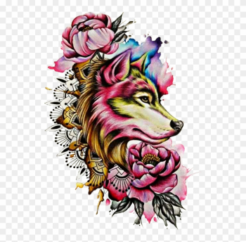 Sctattoo Sticker - Watercolor Wolf Tattoo Designs Sctattoo Sticker - Watercolor Wolf Tattoo Designs