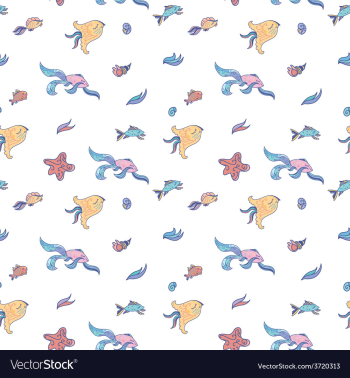  					Sea life light pattern vector image														