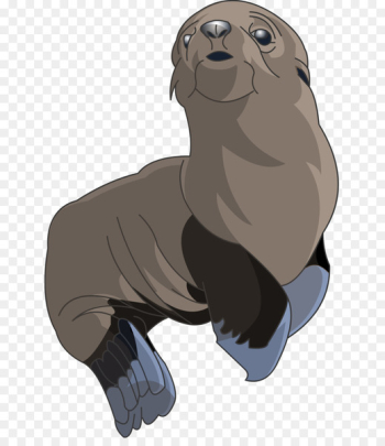 Sea lion Walrus Dog Earless seal Cartoon - painting Sea lion Walrus Dog Earless seal Cartoon - painting