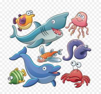 Sea otter Aquatic animal Cartoon Clip art - Vector Shark Sea otter Aquatic animal Cartoon Clip art - Vector Shark