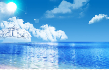 Sea Sky Cloud Blue Shore - Sea, cool, blue sky, white clouds, sun, sea, blue 