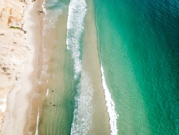 Sea Water Waving Into the Shore Sea Water Waving Into the Shore