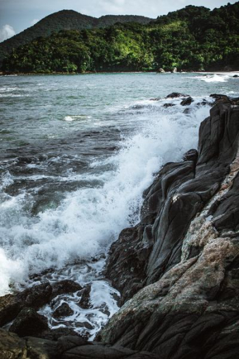 sea waves on rocky terrain sea waves on rocky terrain