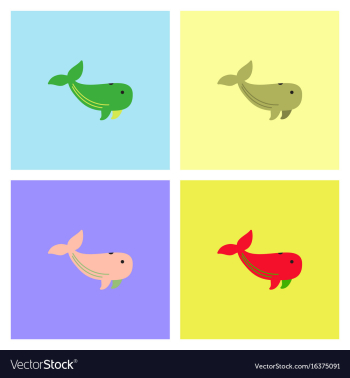 Sea wheal set vector image Sea wheal set vector image