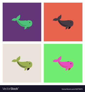 Sea wheal set vector image Sea wheal set vector image