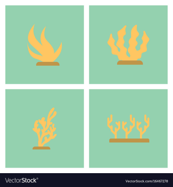Seabed stock collection vector image Seabed stock collection vector image