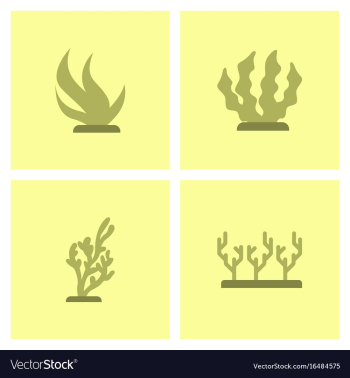 Seabed stock collection vector image Seabed stock collection vector image