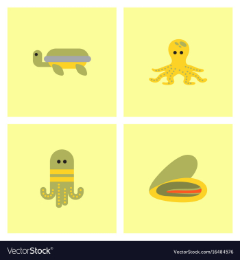 Seabed stock collection vector image Seabed stock collection vector image