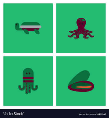 Seabed stock collection vector image Seabed stock collection vector image