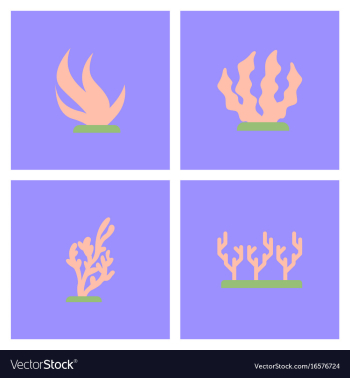 Seabed stock collection vector image Seabed stock collection vector image