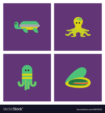 Seabed stock collection vector image Seabed stock collection vector image