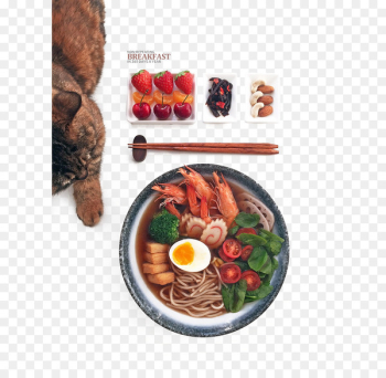 Seafood Breakfast Lobster Fish soup - A plan view of lobster dishes 
