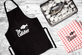 Seafood restaurant apron mockup Free Psd