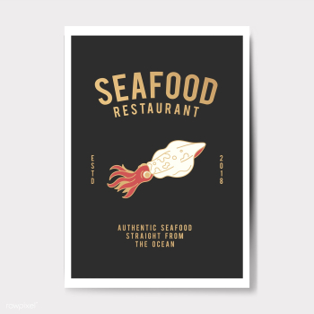 Seafood restaurant logo illustration | Free stock vector - 557970 Seafood restaurant logo illustration | Free stock vector - 557970