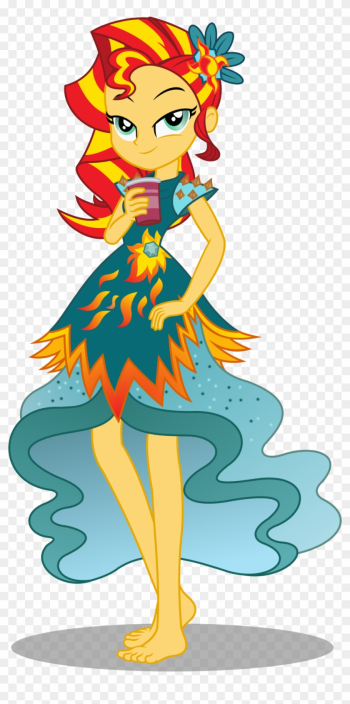 Seahawk270, Barefoot, Beverage, Clothes, Crystal Gala, - Equestria Girls Legend Of Everfree Sunset Shimmer