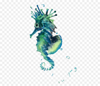 Seahorse Sea Creatures Watercolor painting - seahorse Seahorse Sea Creatures Watercolor painting - seahorse