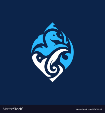 seahorses ornate luxury animal logo seahorses ornate luxury animal logo