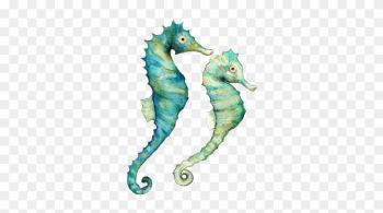 Seahorses - Watercolor Ocean Animals Seahorses - Watercolor Ocean Animals