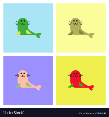 Seal animal icon cartoon of seal animal icon vector image Seal animal icon cartoon of seal animal icon vector image