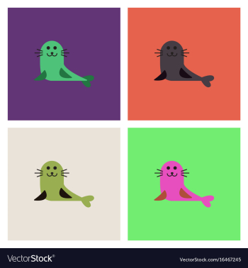 Seal animal icon cartoon of seal animal icon vector image Seal animal icon cartoon of seal animal icon vector image