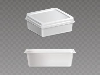 Sealed plastic container for food products vector Free Vector Sealed plastic container for food products vector Free Vector