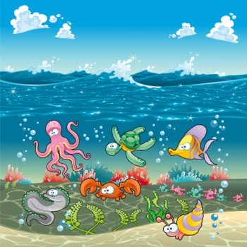 Sealife background design Sealife background design