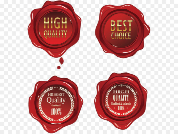 Sealing wax Euclidean vector Stamp seal - Vector red wax seal 